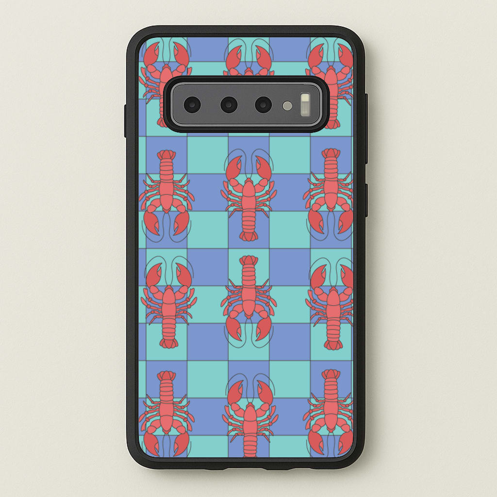 Lobster Pattern - Sealife - Sealife Phone Case for Galaxy S10 Plus
