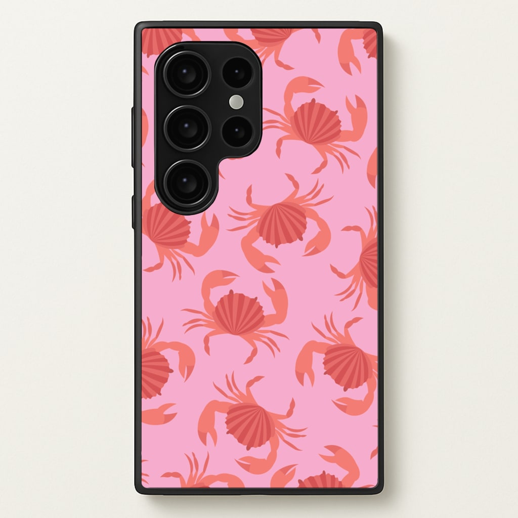 Crab Pattern - Sealife - Sealife Phone Case for Galaxy S24 Ultra