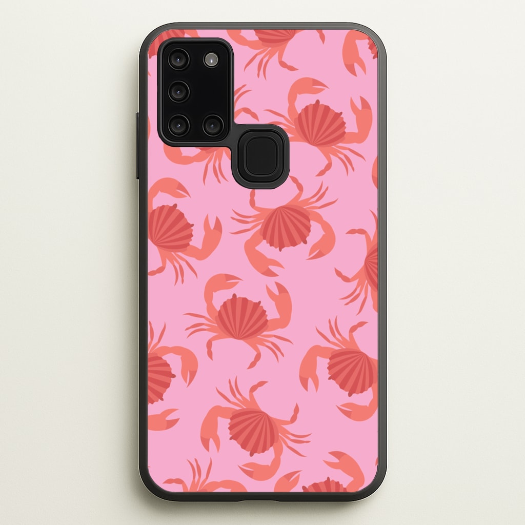 Crab Pattern - Sealife - Sealife Phone Case for Galaxy A21s