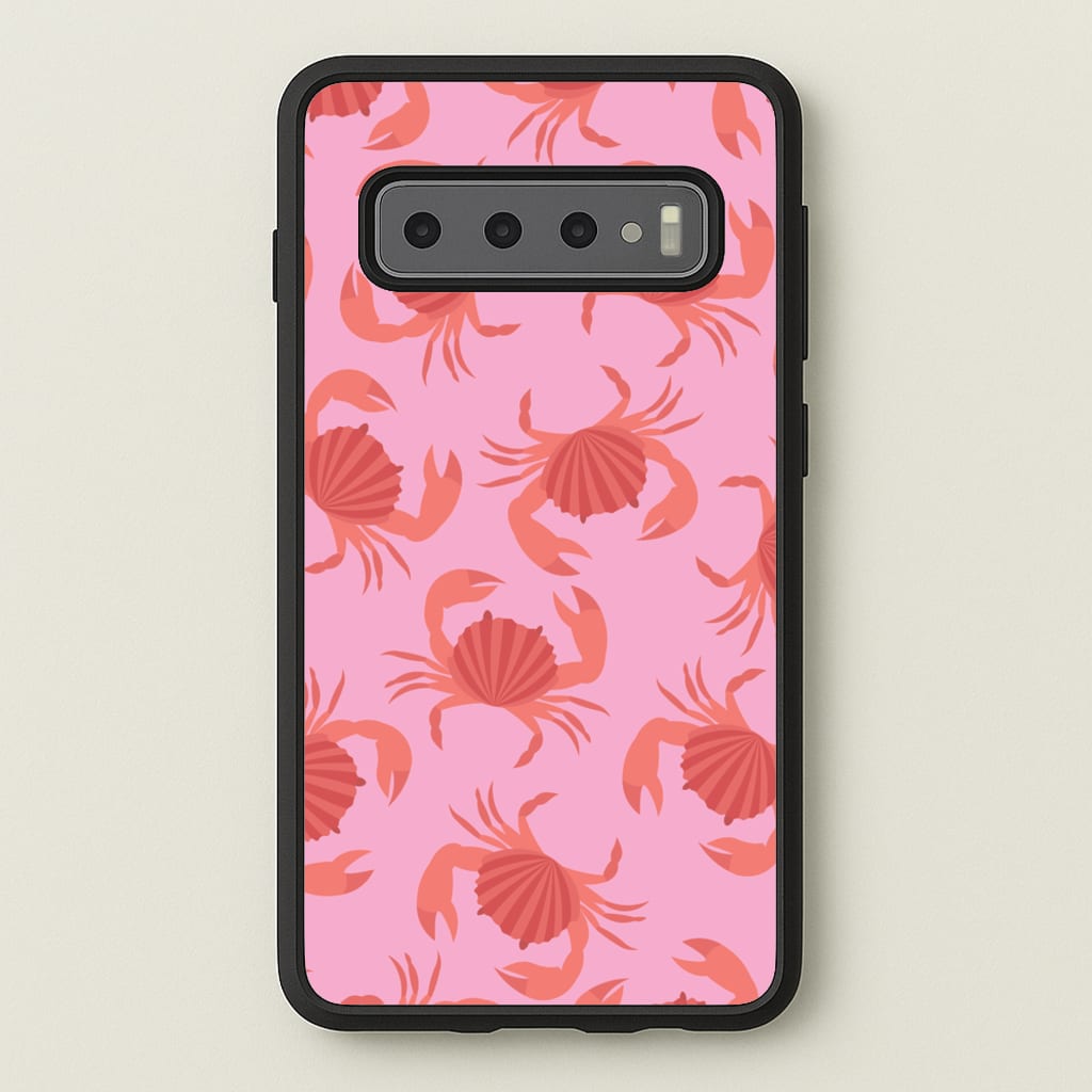 Crab Pattern - Sealife - Sealife Phone Case for Galaxy S10 Plus