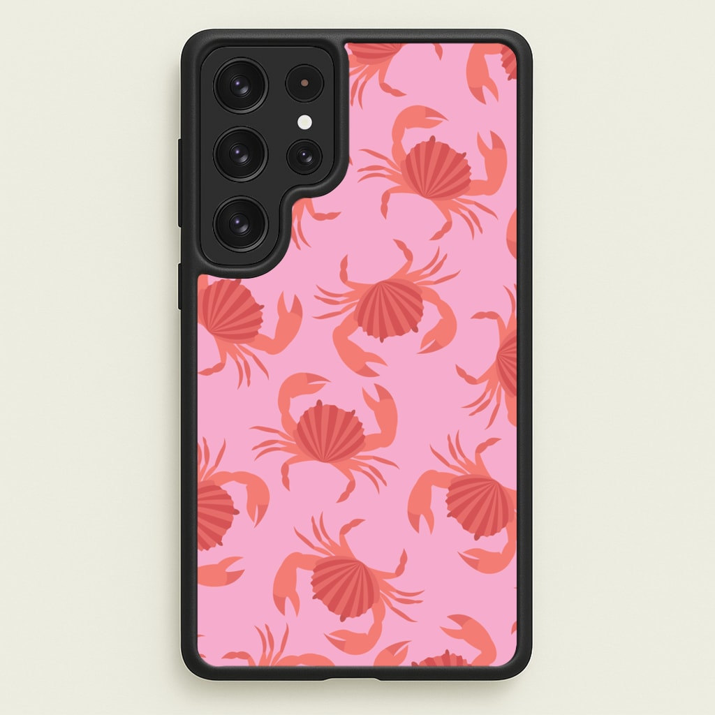 Crab Pattern - Sealife - Sealife Phone Case for Galaxy S22 Ultra