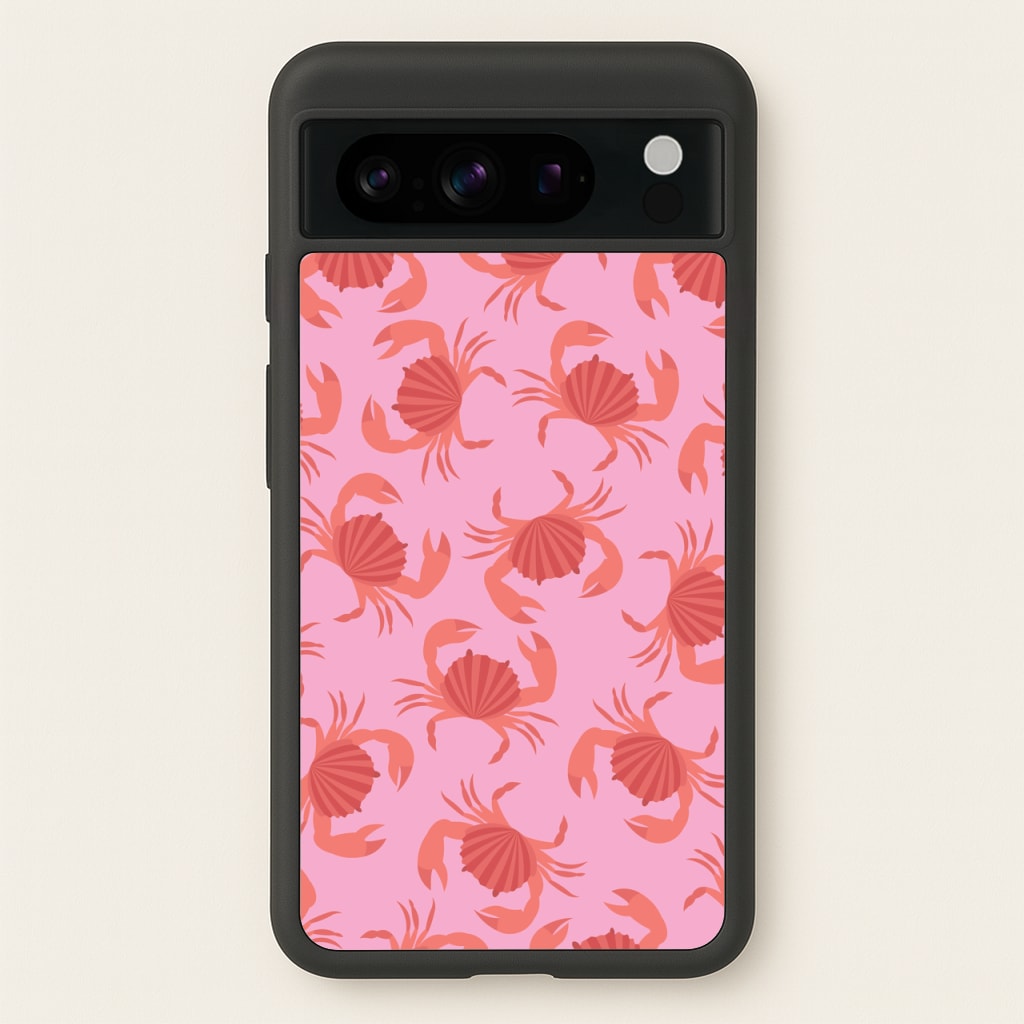 Crab Pattern - Sealife - Sealife Phone Case for Google Pixel 8 Pro