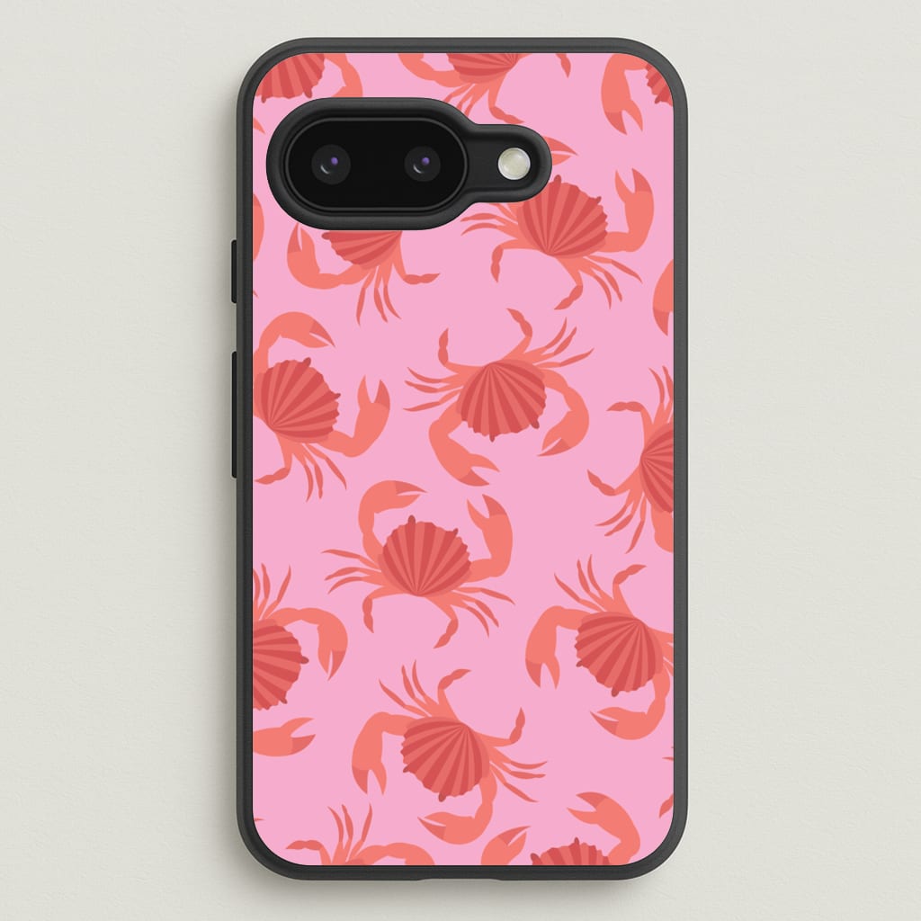 Crab Pattern - Sealife - Sealife Phone Case for Google Pixel 9a