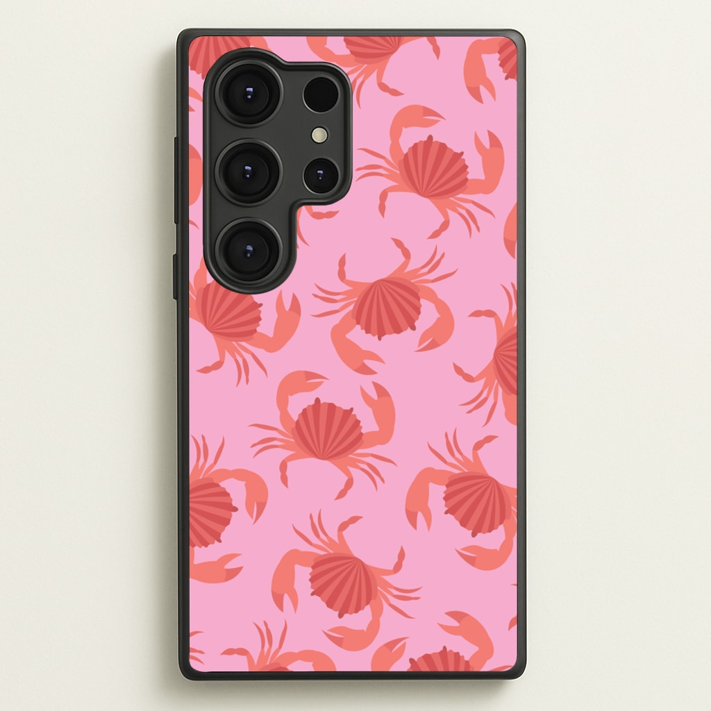 Crab Pattern - Sealife - Sealife Phone Case for Galaxy S25 Ultra