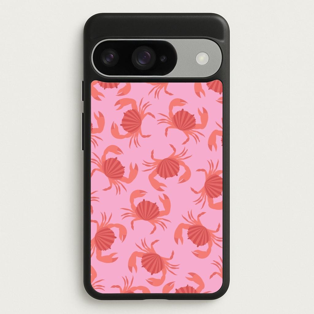 Crab Pattern - Sealife Phone Case for Google Pixel 10 / 10 Pro