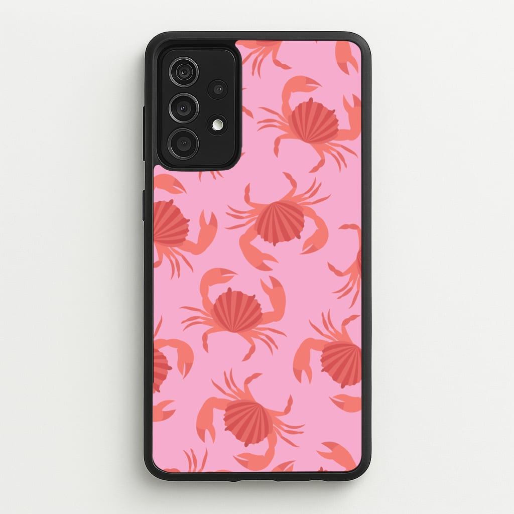 Crab Pattern - Sealife - Sealife Phone Case for Galaxy A52 / A52s