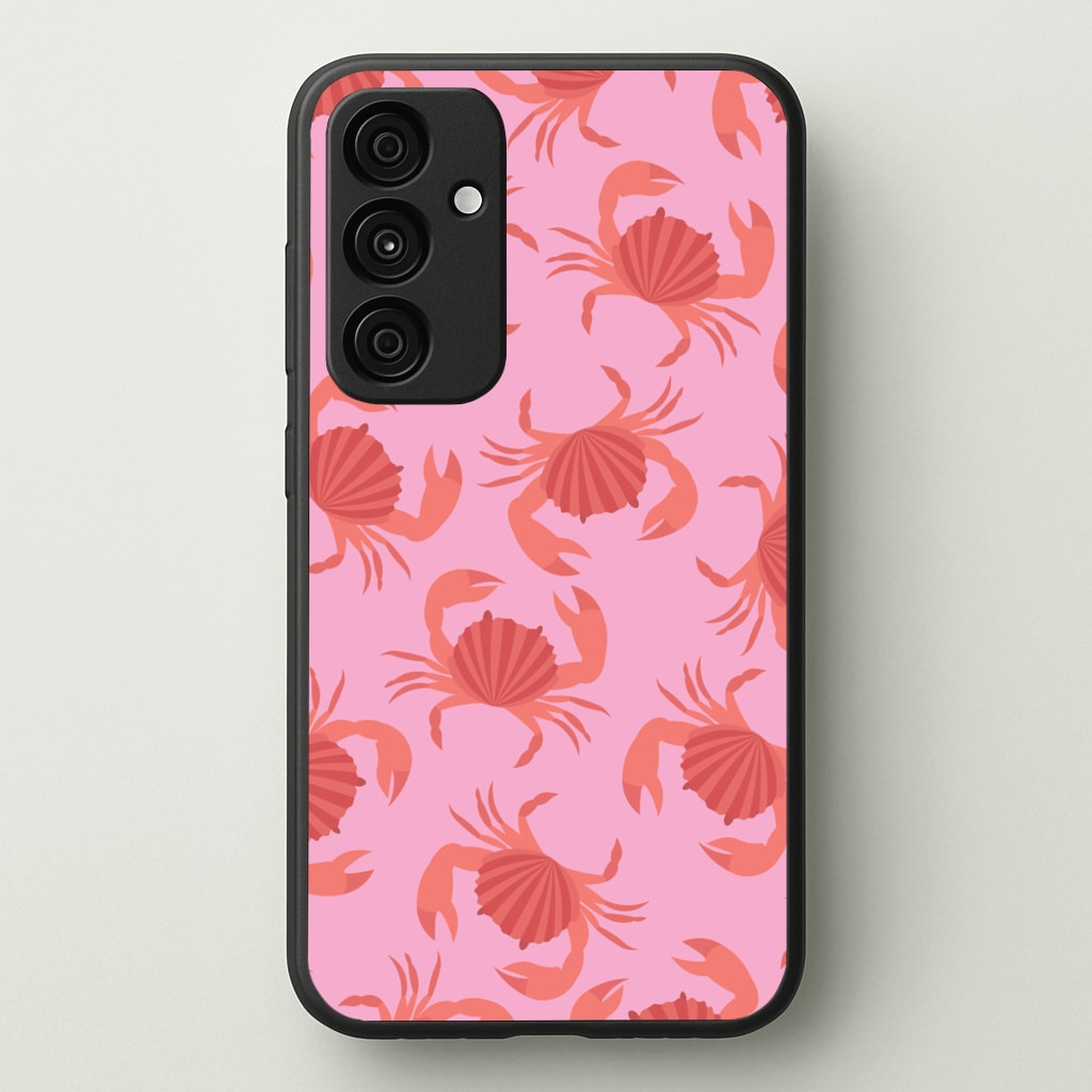 Crab Pattern - Sealife - Sealife Phone Case for Galaxy A35
