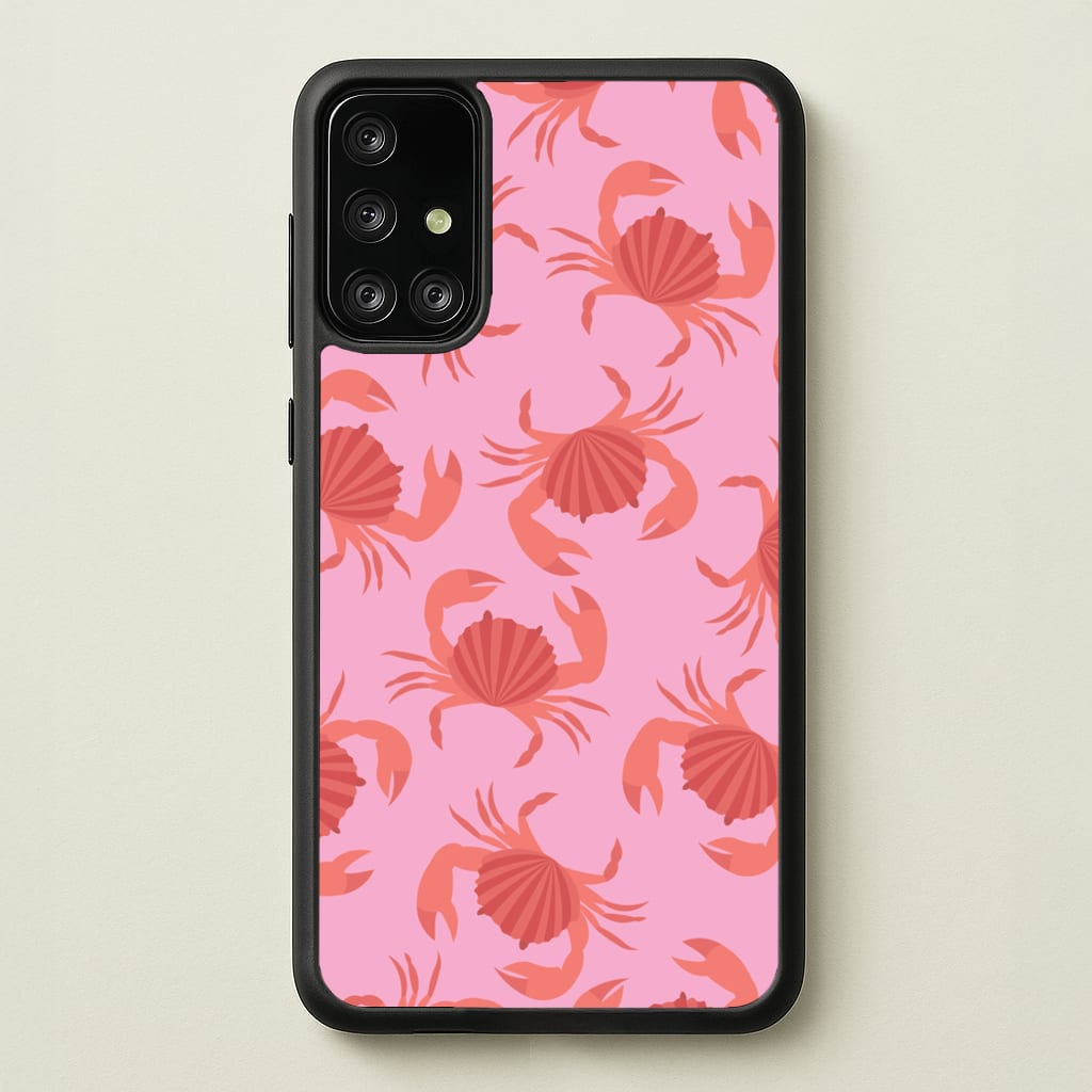 Crab Pattern - Sealife - Sealife Phone Case for Galaxy A71