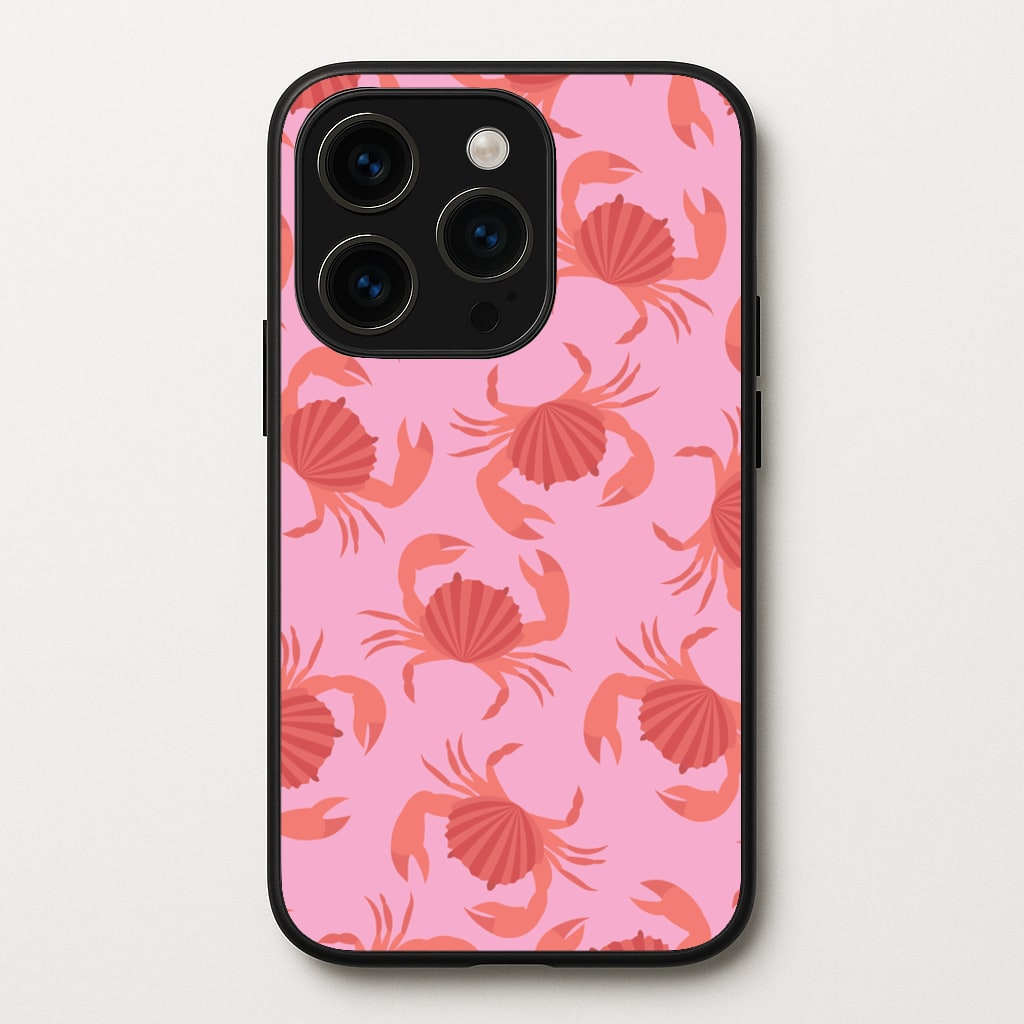 Crab Pattern - Sealife - Sealife Phone Case for iPhone 15 Pro