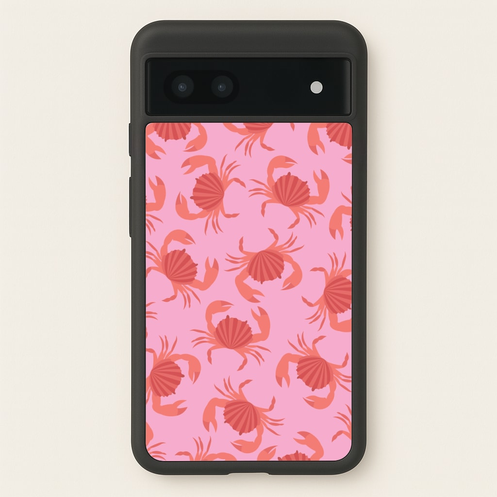 Crab Pattern - Sealife - Sealife Phone Case for Google Pixel 7a
