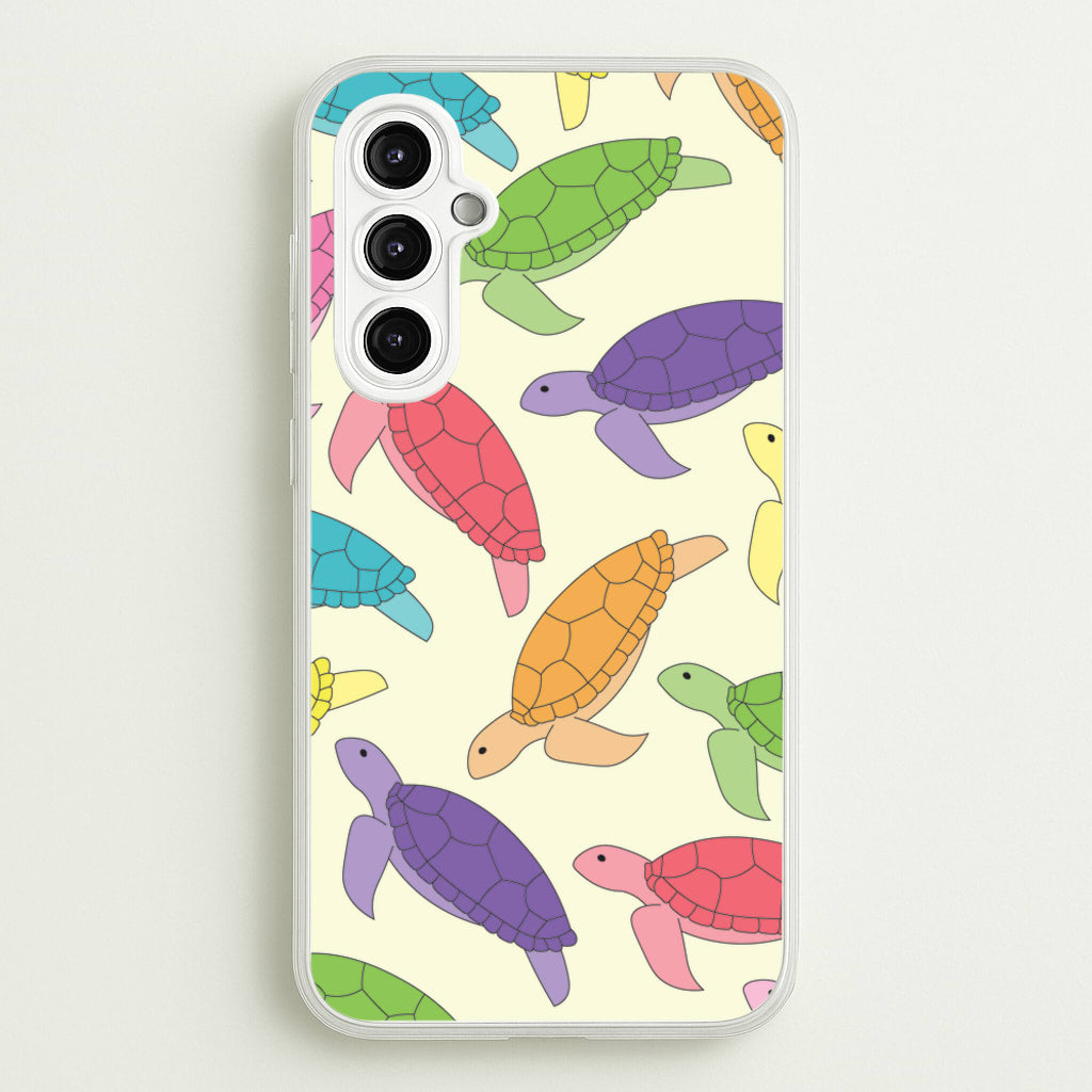 Multi Coloured Turtle Pattern - Sealife - Sealife Phone Case for Galaxy A14