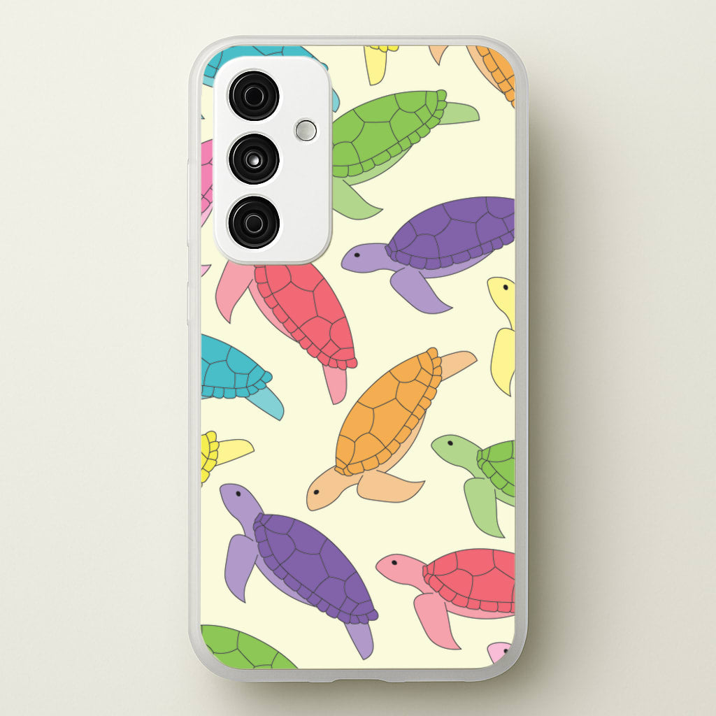 Multi Coloured Turtle Pattern - Sealife - Sealife Phone Case for Galaxy A55