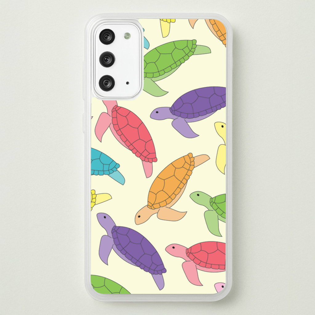 Multi Coloured Turtle Pattern - Sealife - Sealife Phone Case for Galaxy Note 20