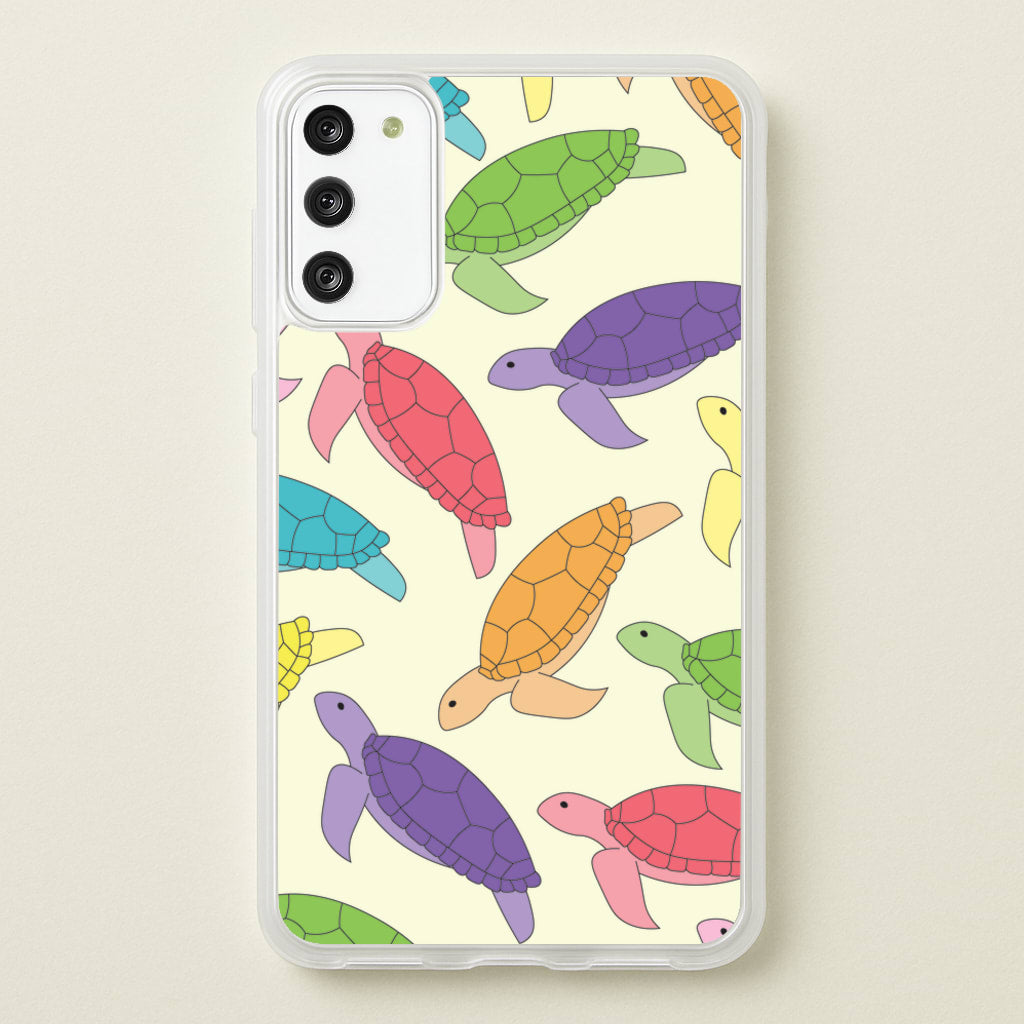 Multi Coloured Turtle Pattern - Sealife - Sealife Phone Case for Galaxy S20