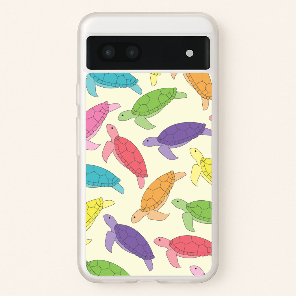 Multi Coloured Turtle Pattern - Sealife - Sealife Phone Case for Google Pixel 7a