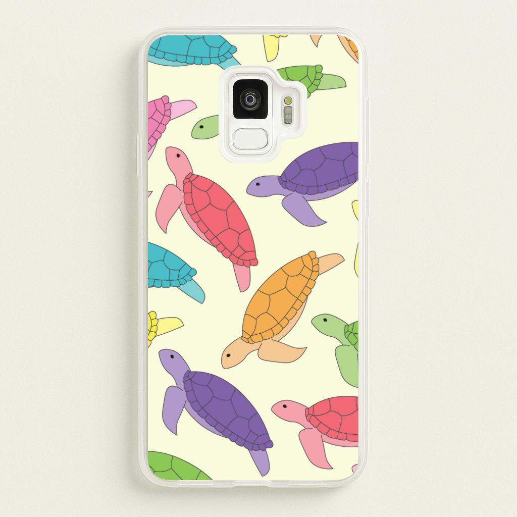 Multi Coloured Turtle Pattern - Sealife - Sealife Phone Case for Galaxy S9