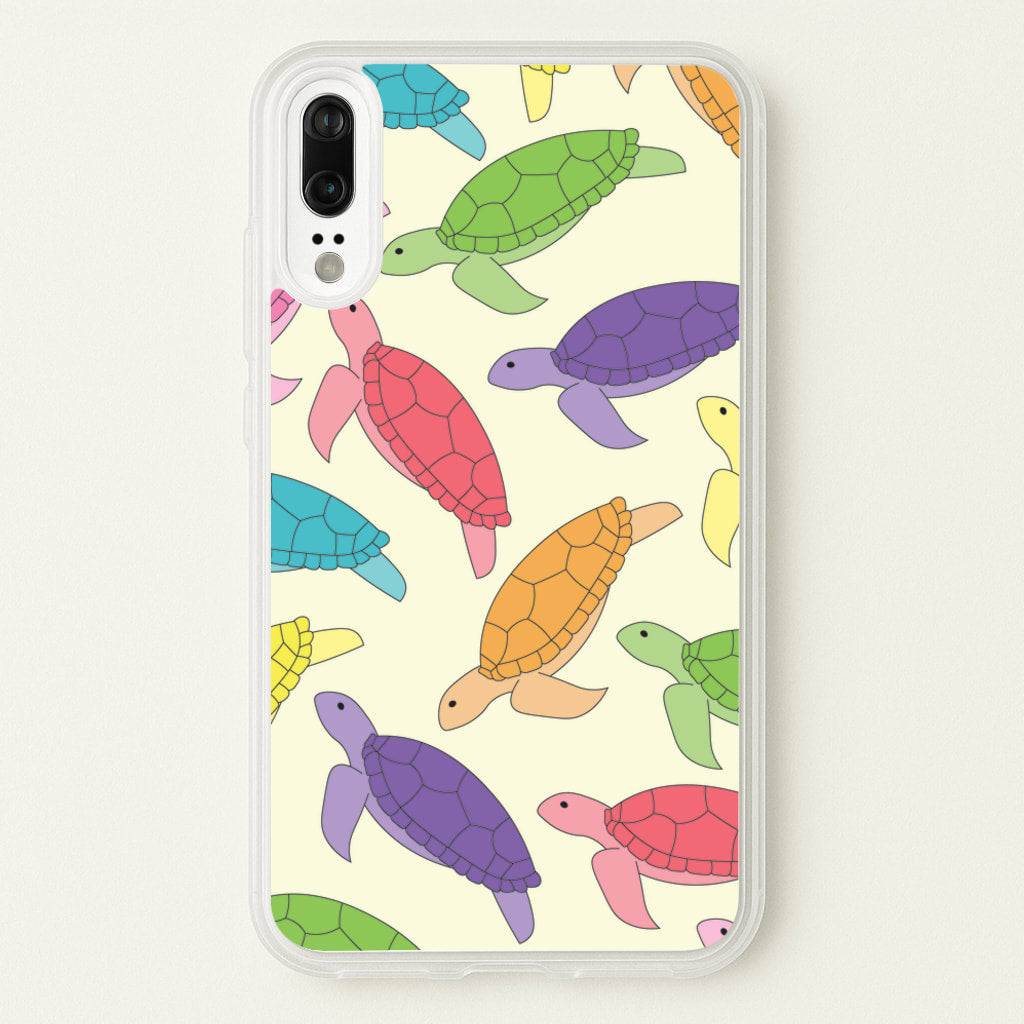Multi Coloured Turtle Pattern - Sealife - Sealife Phone Case for Huawei P20