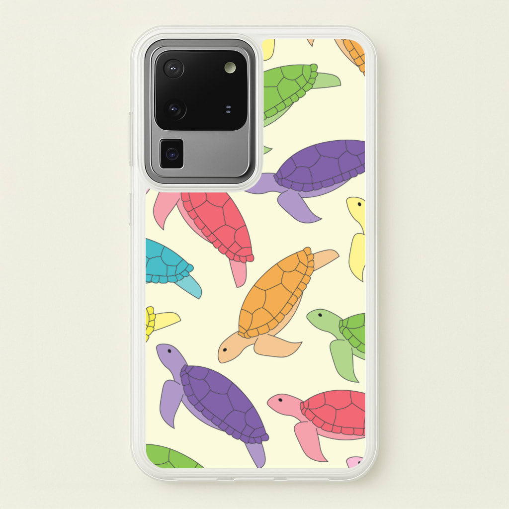 Multi Coloured Turtle Pattern - Sealife - Sealife Phone Case for Galaxy S20 Ultra