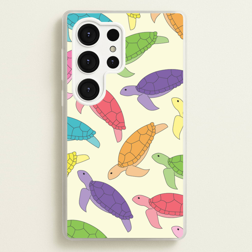 Multi Coloured Turtle Pattern - Sealife - Sealife Phone Case for Galaxy S25 Ultra