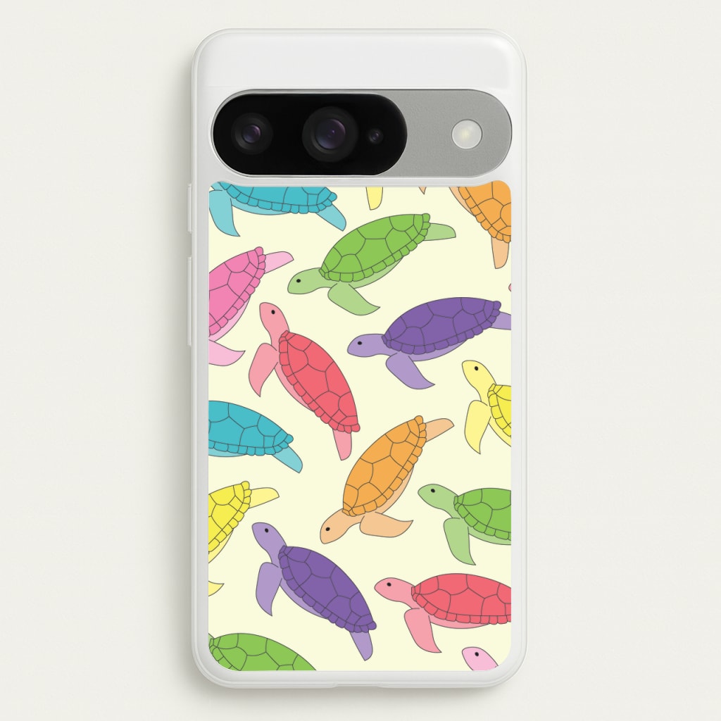Multi Coloured Turtle Pattern - Sealife Phone Case for Google Pixel 10 / 10 Pro