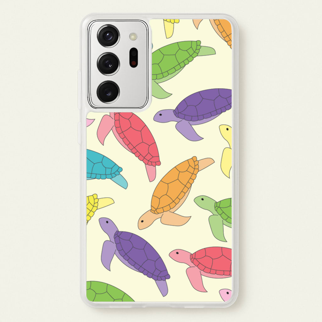 Multi Coloured Turtle Pattern - Sealife - Sealife Phone Case for Galaxy Note 20 Ultra