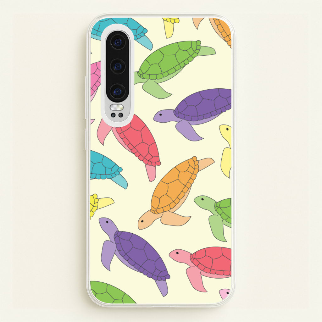 Multi Coloured Turtle Pattern - Sealife - Sealife Phone Case for Huawei P30