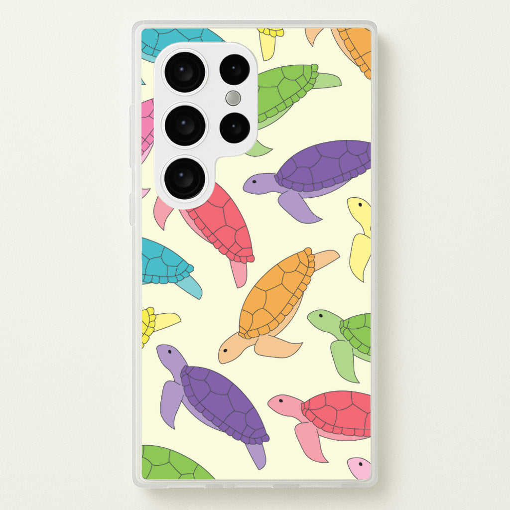 Multi Coloured Turtle Pattern - Sealife - Sealife Phone Case for Galaxy S24 Ultra