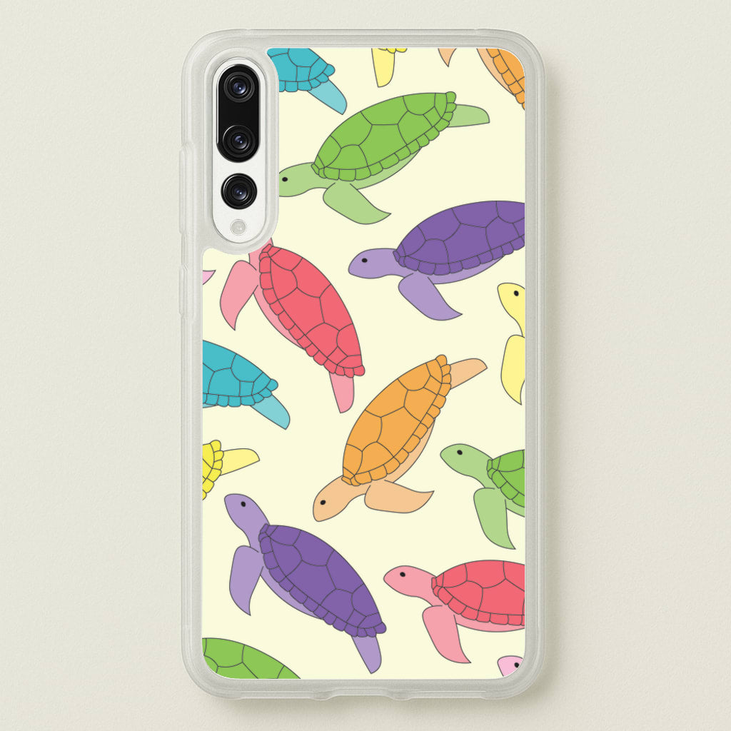 Multi Coloured Turtle Pattern - Sealife - Sealife Phone Case for Huawei P20 Pro