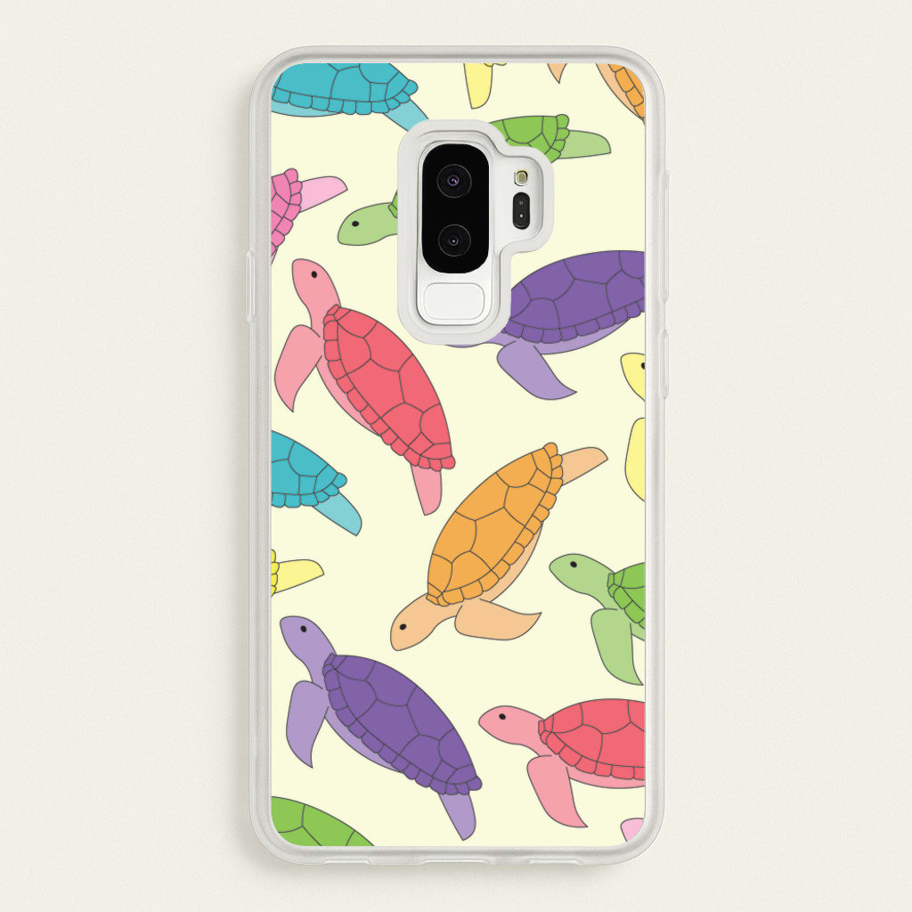 Multi Coloured Turtle Pattern - Sealife - Sealife Phone Case for Galaxy S9 Plus
