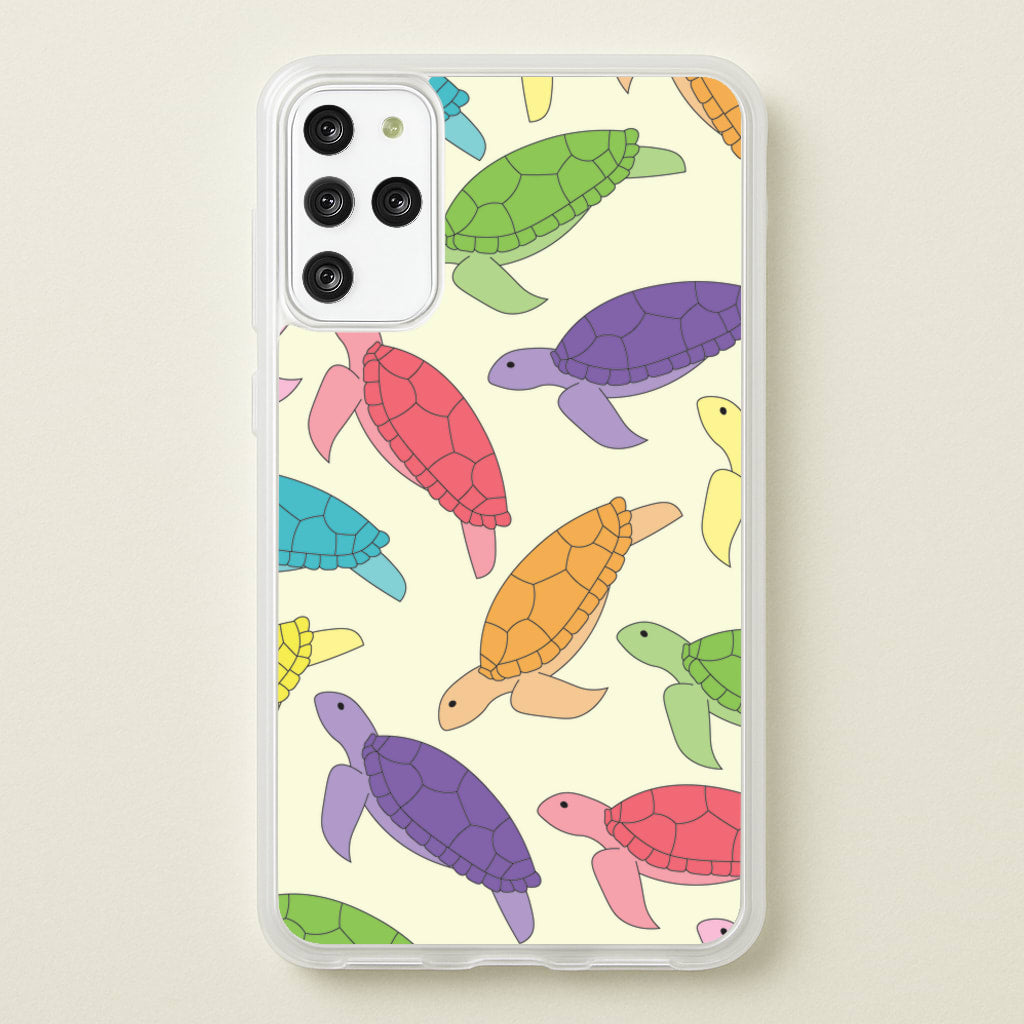 Multi Coloured Turtle Pattern - Sealife - Sealife Phone Case for Galaxy S20 Plus