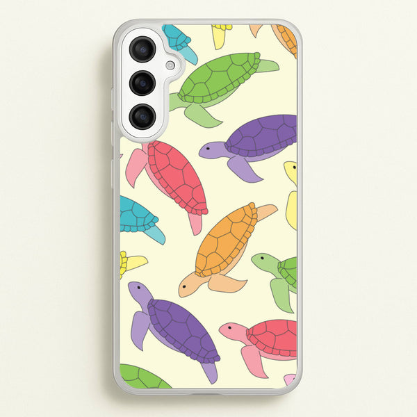 Multi Coloured Turtle Pattern - Sealife - Sealife Phone Case for Galaxy A36