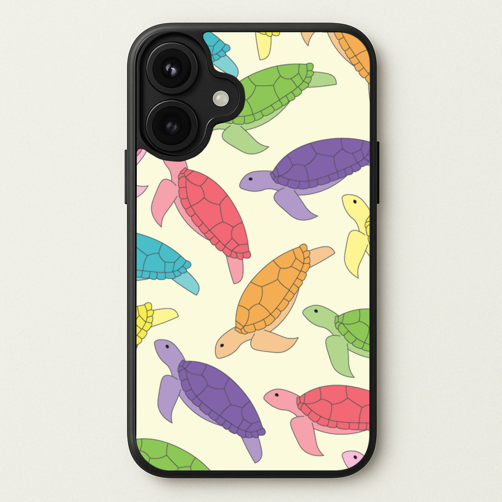 Multi Coloured Turtle Pattern - Sealife Phone Case for iPhone 17