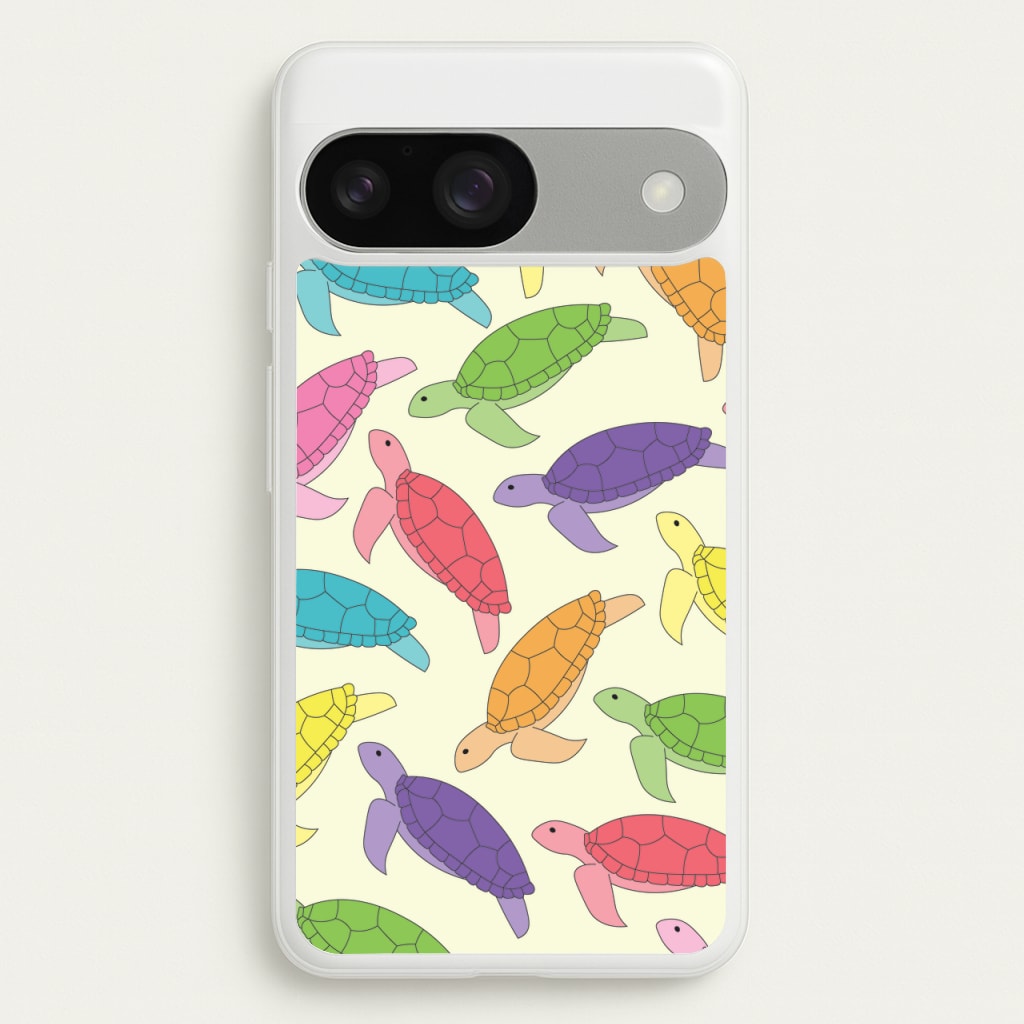 Multi Coloured Turtle Pattern - Sealife - Sealife Phone Case for Google Pixel 9 / 9 Pro