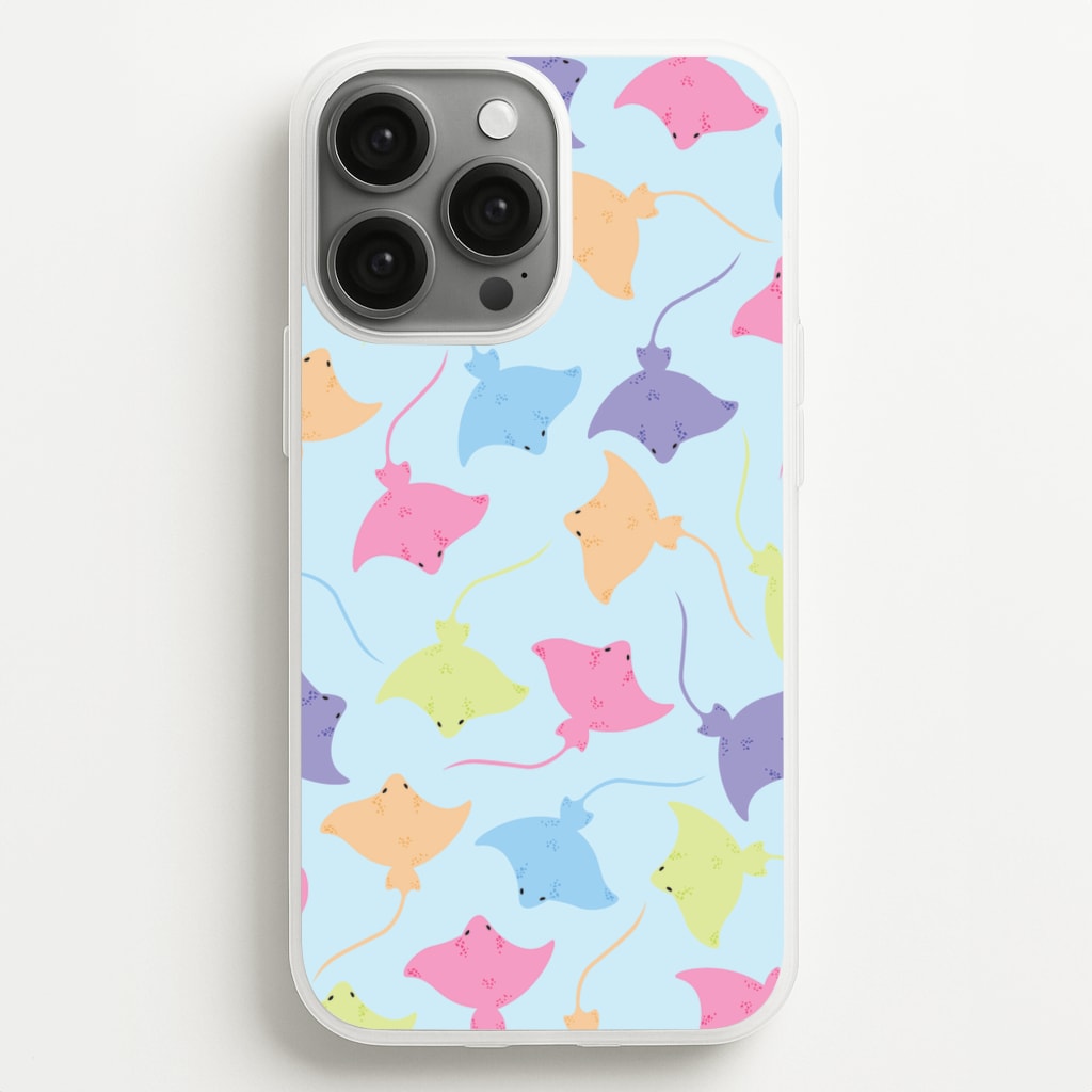 Multi Coloured Sting Ray Pattern - Sealife - Sealife Phone Case for iPhone 13 Pro Max