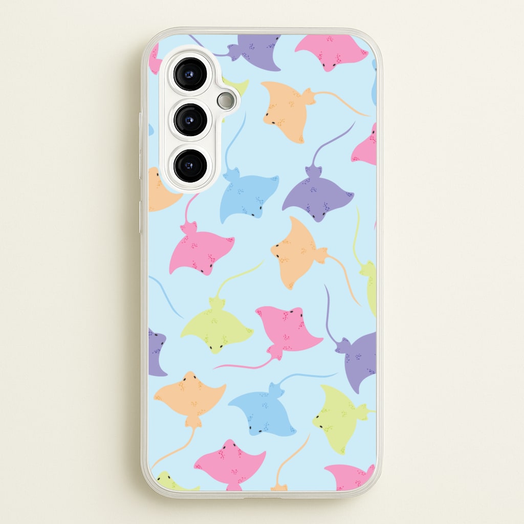 Multi Coloured Sting Ray Pattern - Sealife - Sealife Phone Case for Galaxy A54