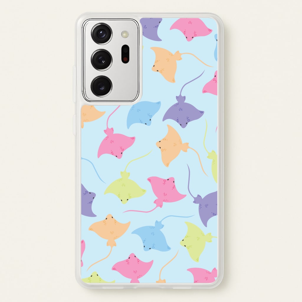 Multi Coloured Sting Ray Pattern - Sealife - Sealife Phone Case for Galaxy Note 20 Ultra