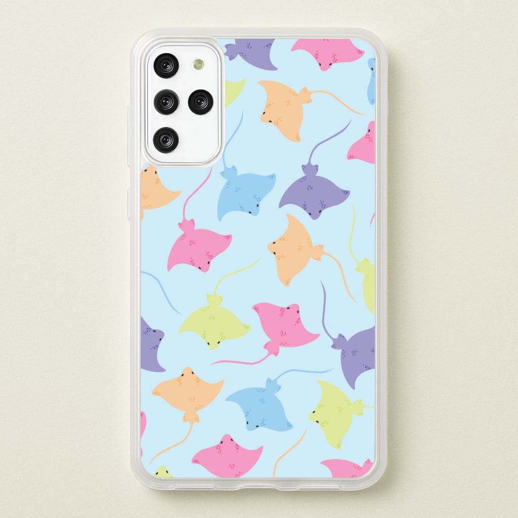 Multi Coloured Sting Ray Pattern - Sealife - Sealife Phone Case for Galaxy S20 Plus