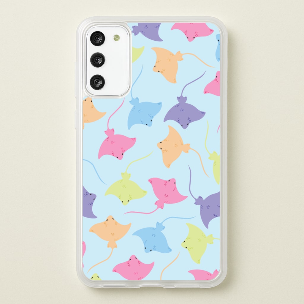 Multi Coloured Sting Ray Pattern - Sealife - Sealife Phone Case for Galaxy S20