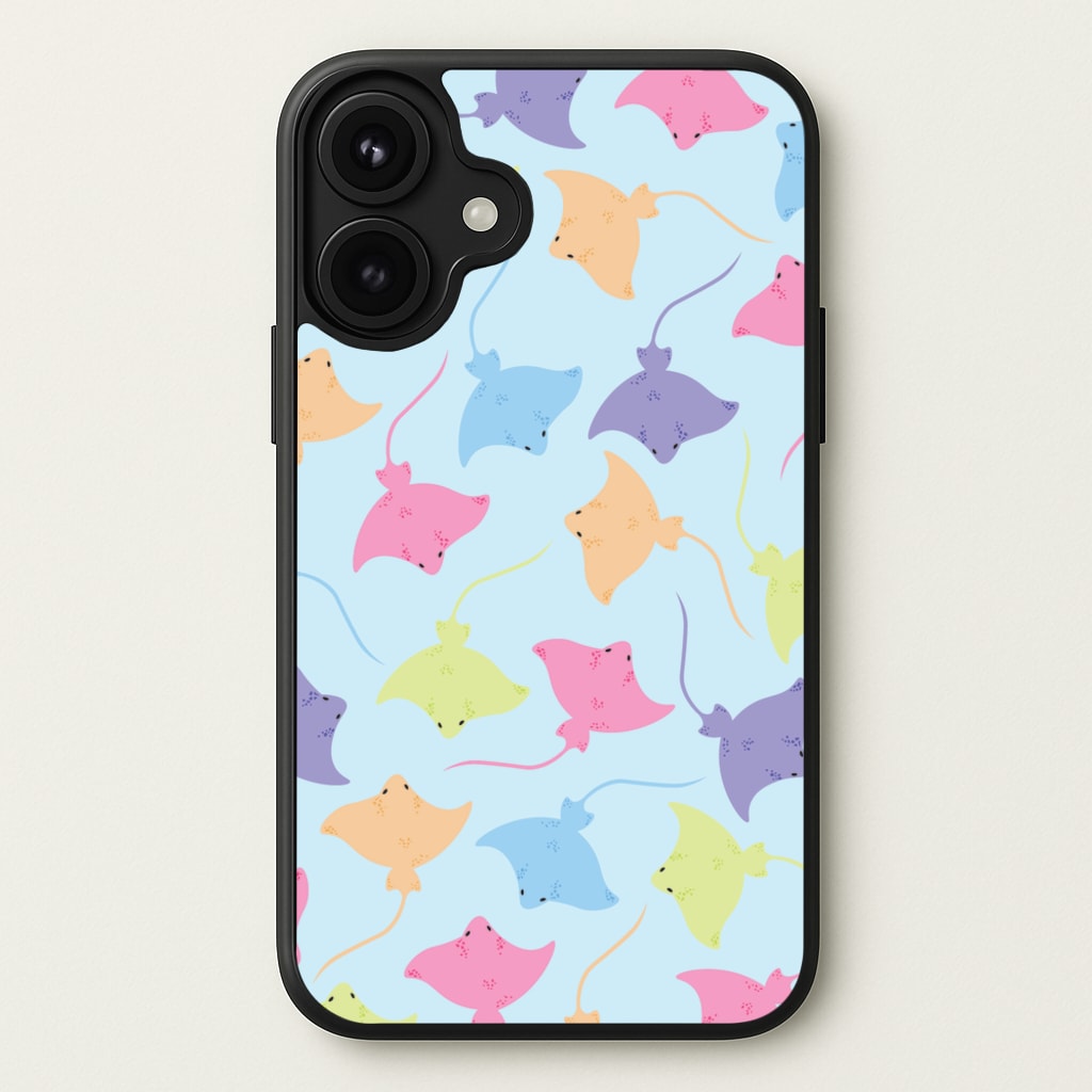 Multi Coloured Sting Ray Pattern - Sealife Phone Case for iPhone 17