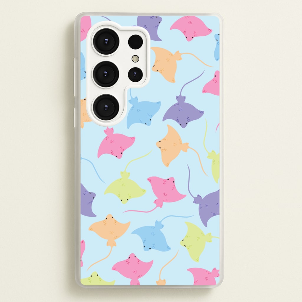 Multi Coloured Sting Ray Pattern - Sealife - Sealife Phone Case for Galaxy S25 Ultra