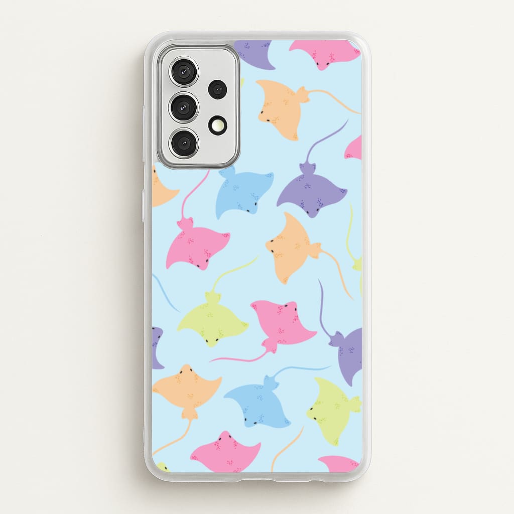 Multi Coloured Sting Ray Pattern - Sealife - Sealife Phone Case for Galaxy A52 / A52s