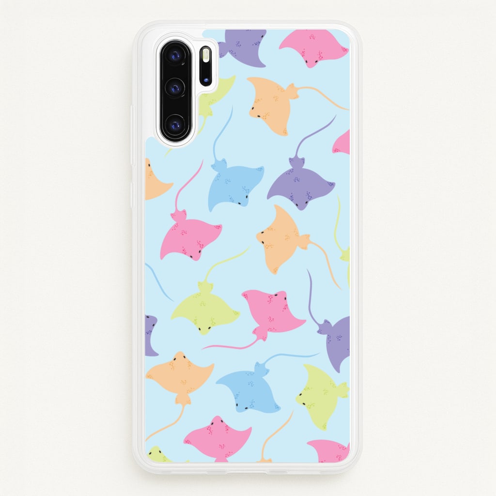 Multi Coloured Sting Ray Pattern - Sealife - Sealife Phone Case for Huawei P30 Pro