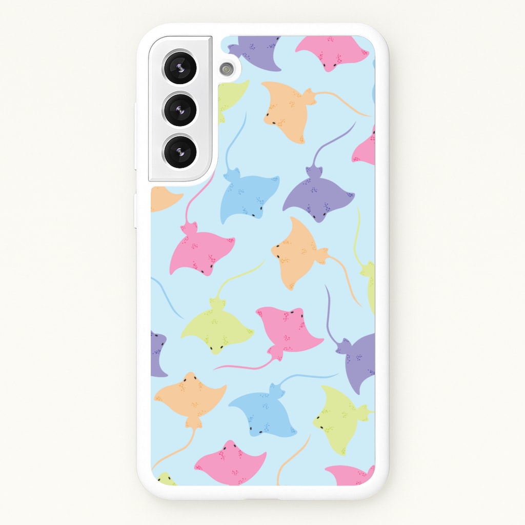 Multi Coloured Sting Ray Pattern - Sealife - Sealife Phone Case for Galaxy S22 Plus