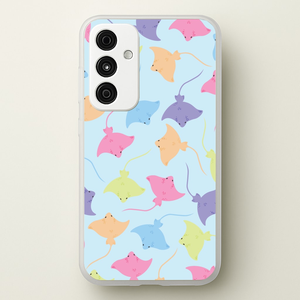 Multi Coloured Sting Ray Pattern - Sealife - Sealife Phone Case for Galaxy A55