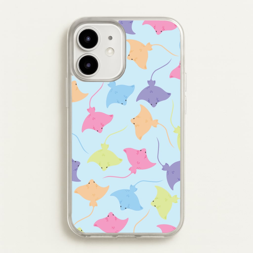 Multi Coloured Sting Ray Pattern - Sealife - Sealife Phone Case for iPhone 12 / 12 Pro