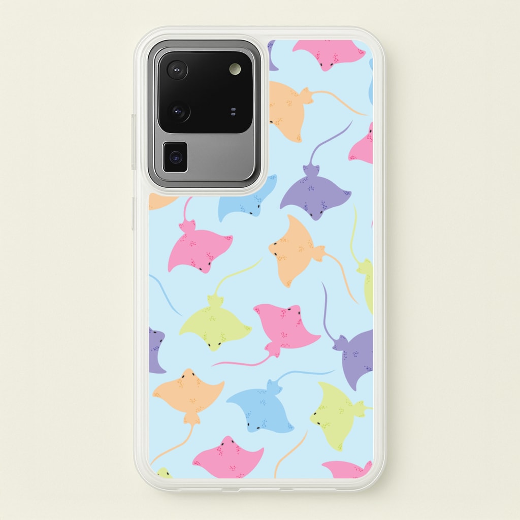 Multi Coloured Sting Ray Pattern - Sealife - Sealife Phone Case for Galaxy S20 Ultra