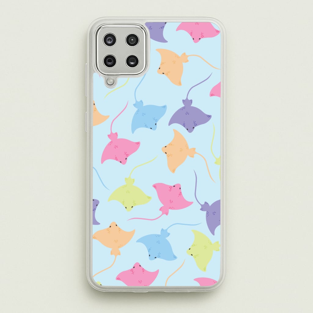Multi Coloured Sting Ray Pattern - Sealife - Sealife Phone Case for Galaxy A12
