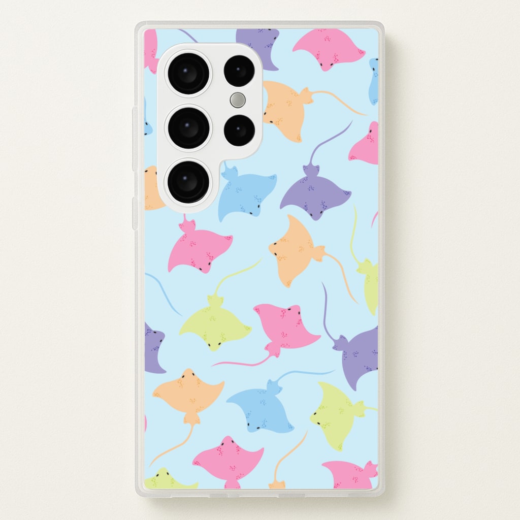 Multi Coloured Sting Ray Pattern - Sealife - Sealife Phone Case for Galaxy S24 Ultra