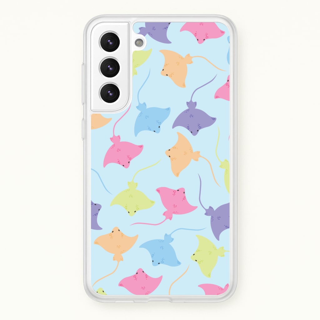 Multi Coloured Sting Ray Pattern - Sealife - Sealife Phone Case for Galaxy S22