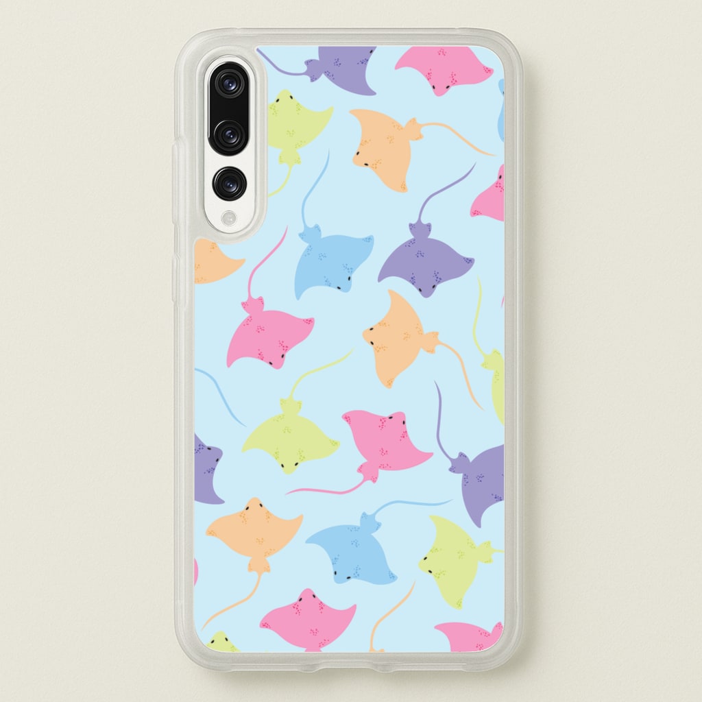 Multi Coloured Sting Ray Pattern - Sealife - Sealife Phone Case for Huawei P20 Pro